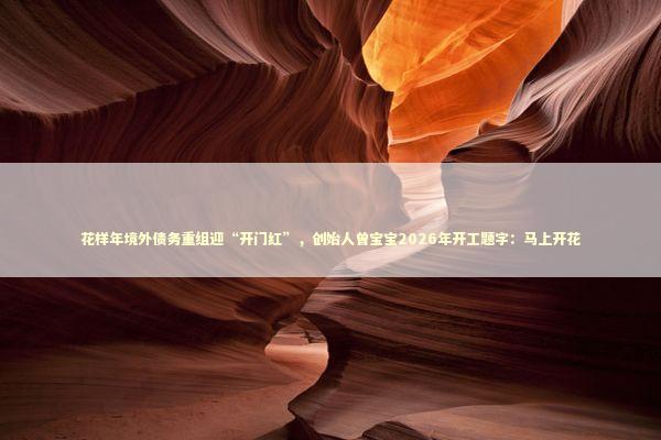 花样年境外债务重组迎“开门红”，创始人曾宝宝2026年开工题字：马上开花