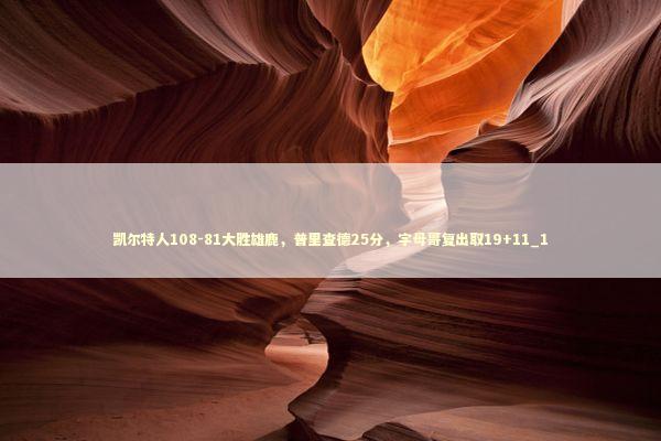 凯尔特人108-81大胜雄鹿，普里查德25分，字母哥复出取19+11_1