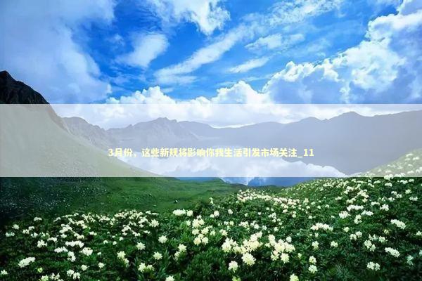 3月份，这些新规将影响你我生活引发市场关注_11