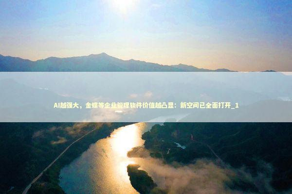 AI越强大，金蝶等企业管理软件价值越凸显：新空间已全面打开_1
